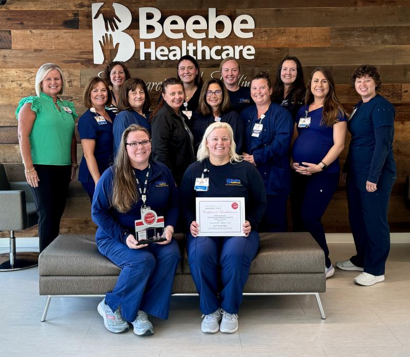 Beebe team members shown are in back (l-r) Corey Kennedy, Megan Roy, Mykayla Scott and Shannon Biddle; middle row Karen Pickard, Kelly Wargo, Stephanie Steele, Nicole Murray, Samantha Carrier, Meghan McKenna, Heather Patterson and Rebecca Spraker.
In front are Laura Smith and Dawn Snyder. SUBMITTED PHOTO